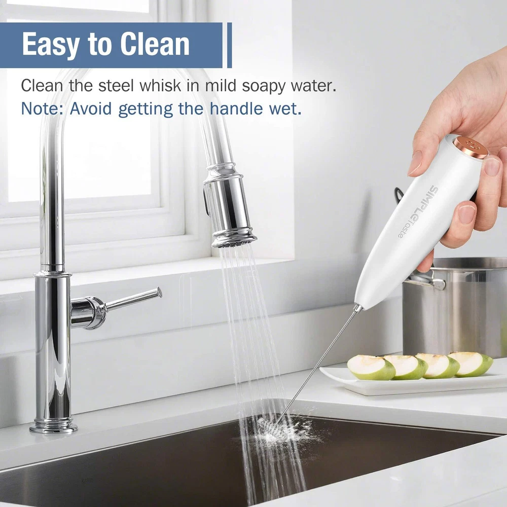 Milk Frother Handheld Battery Operated Electric Foam Maker, Drink Mixer with ...