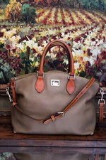 Dooney and Bourke Women s Leather Satchel - Grey/Brown