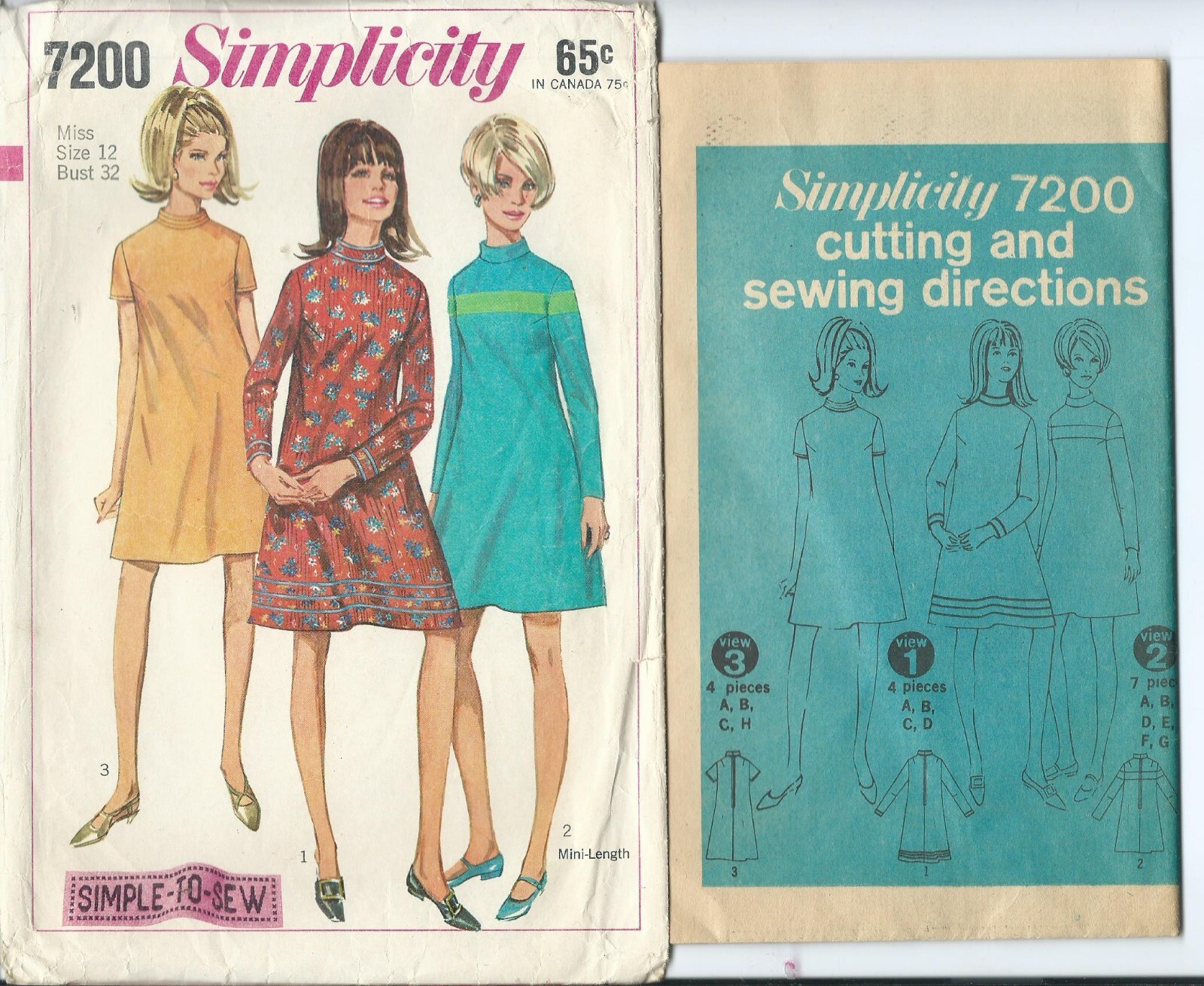 Pattern 60 Aut S 7200 sewing pattern 60's