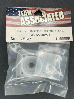 Team Associated .21 Motor Backplate w Screws ASC25347 25347 AE Engine NEW Sealed