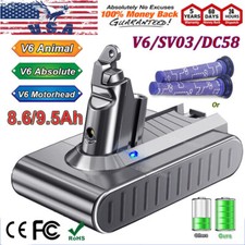 21.6V 9500mAh Battery For Dyson V6 DC58 DC59 SV03 SV04 SV06 DC61 Animal / Filter