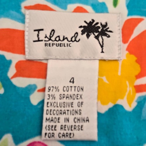 Island Republic Reversible Floral Wrap Skirt Resort Tropical Jungle Print Size 4 - Picture 12 of 13