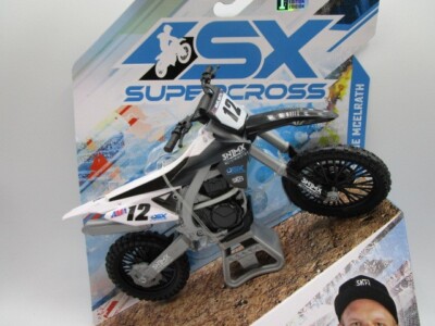 SX Supercross Motorcycle Shane McElrath #12 Toy Bike 1:10 Scale Spin Master 
