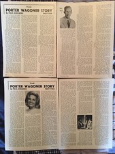 PORTER WAGONER - 1970'S VINTAGE UK ARTICLES - CLIPPINGS / CUTTINGS