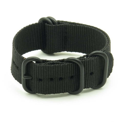 StrapsCo Nylon Military Watch Strap Band w/ Heavy Duty Matte Black Rings - Picture 2 of 45