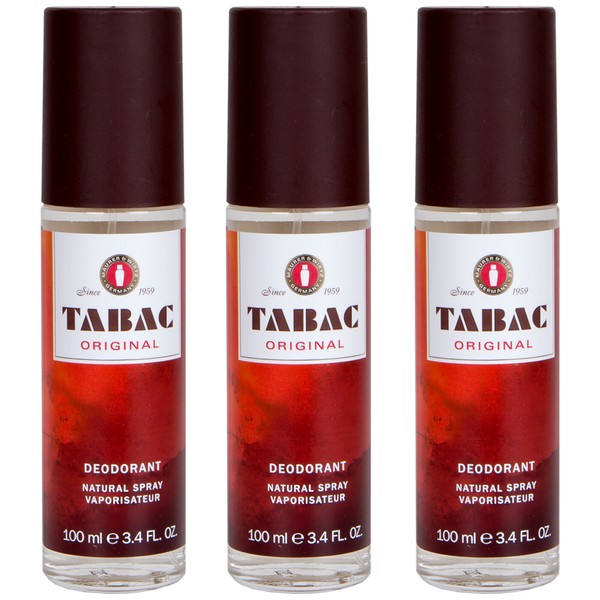 Tabac Original Natural Deo Spray 3 X 100 Ml Deodorant For Man MäUrer & Wirtz-image