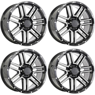 Set of 4 20in Black Alloy Wheel Rims for Dodge Ram 50, RH81O4U 6x139.7 6Lug 20x9