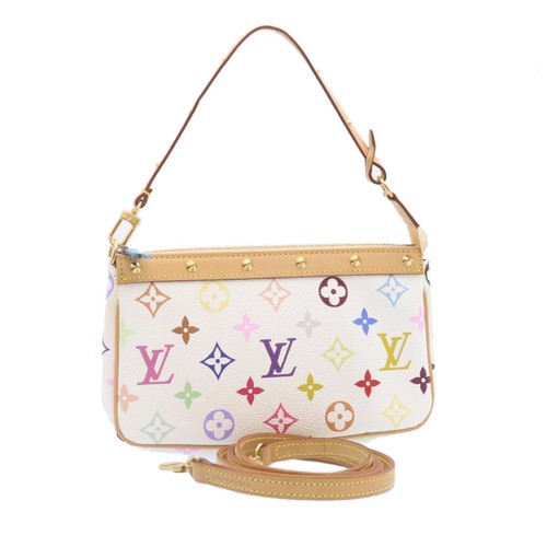 LOUIS VUITTON Monogram Multicolor Pochette Accessoires Pouch White M92649  24734 | eBay