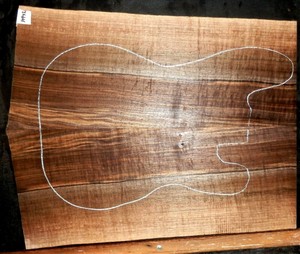 Claro Walnut Wood 10942 Luthier 5A Grade Guitar Top Set ...