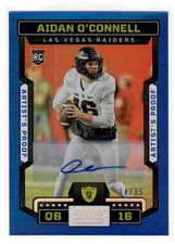 2023 Panini Score Aidan O'Connell #310 RC Rookie Blue Artist's Proof Auto 14/35