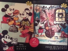 Mickey Mouse Disney Prime 3D Holographic Jigsaw Puzzle 2 500 Piece Puzzles 24X18