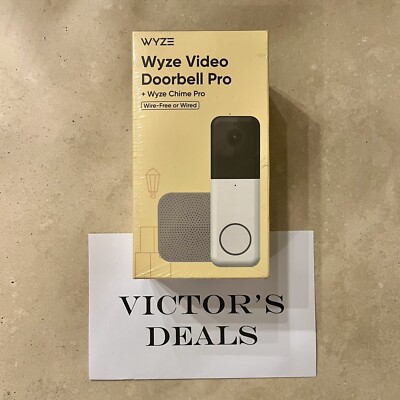 WYZE Video Doorbell Pro + Chime Pro (Wired or Wire-Free) NEW & SEALED!