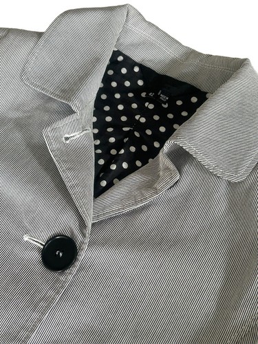 Cappotto donna Paul Smith nero etichetta giacca lavoro utility cotone cordino piccolo - Foto 20 di 24