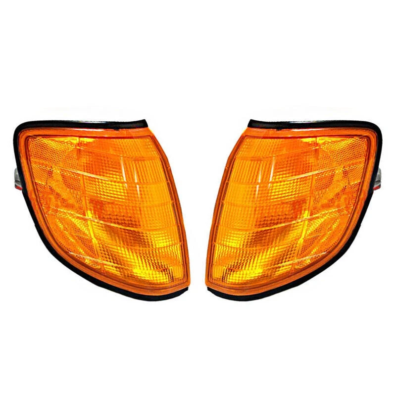 Pair Front Turn Signal Lamp Blinker Coner Light Fit For MB S-Class W140 300SD SE - Image 3 of 4