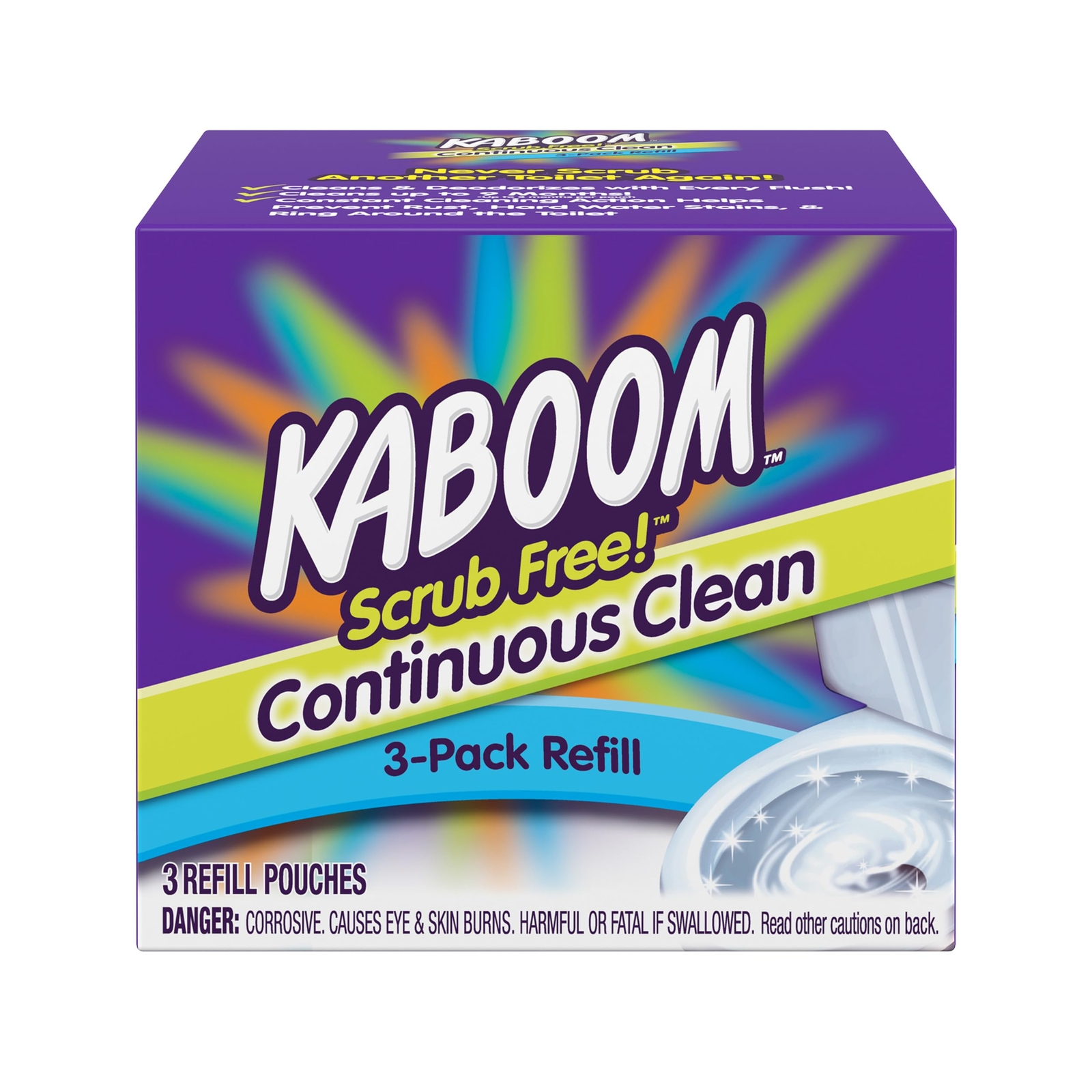 OxiClean Kaboom Scrub Free Continuous Clean 3-Pack Refills