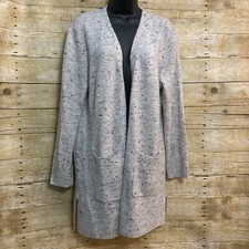 Madewell Size Medium Donegal Kent Cardigan Sweater Gray Speckled Coziest Yarn