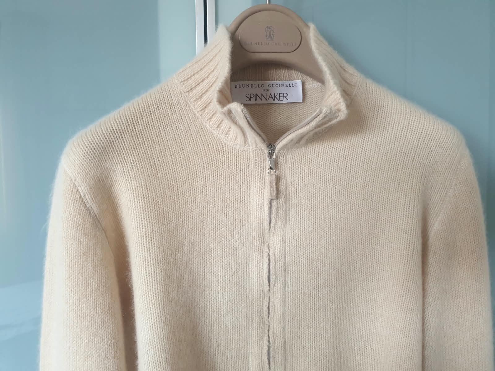 Brunello Cucinelli Cardigan Bomber Donna Cashmere 4 Fili Maglia Rasata Mezzo S