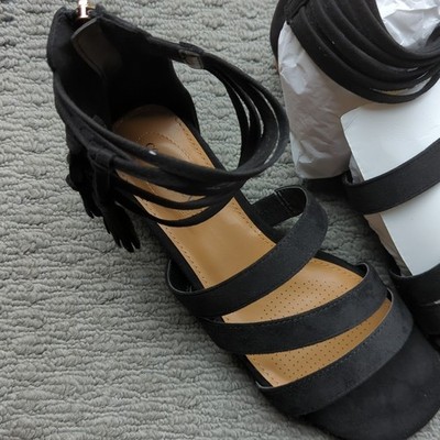Comfortview Eleni Sandal Women s Size 9.5 Wide Width Black NIB