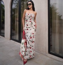 H&M x STELLA MCCARTNEY : Cherry Print Mesh Tube Dress :