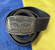 LEVI'S VINTAGE 90's LEATHER BELT WITH BUCKLE MADE IN ITALY