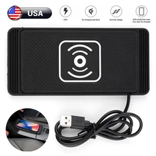 Wireless Car Phone Charger Fast Charging Pad Launch Mat Stand Dock Universal 10W