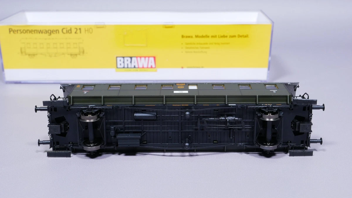 H0 DC Brawa 45761 Personenwagen 3. Kl. Cid21 80 095 Stuttgart DRG OVP #YÜ_1127