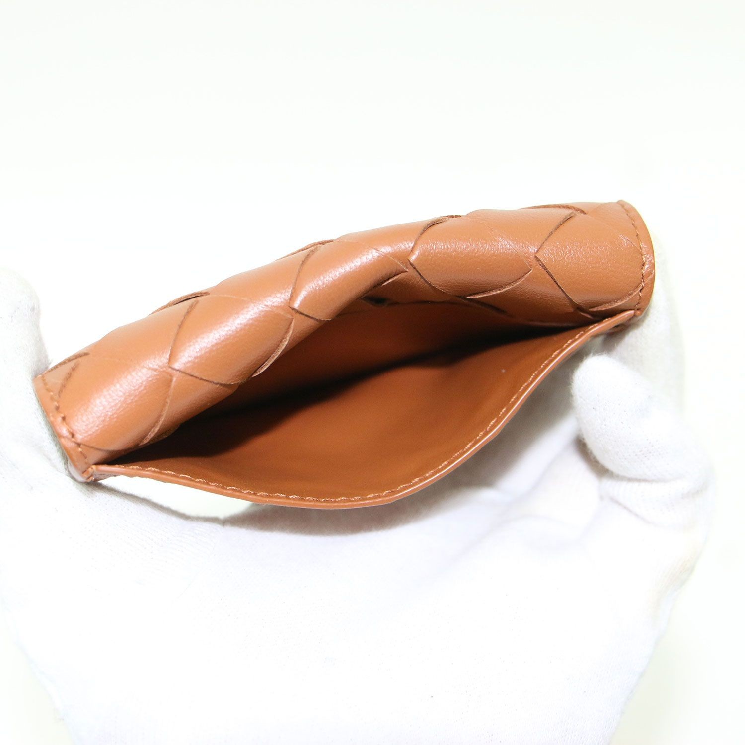 Bottega Veneta Intrecciato Leather Card Case Business Card Holder Brown Italy thumbnail 6