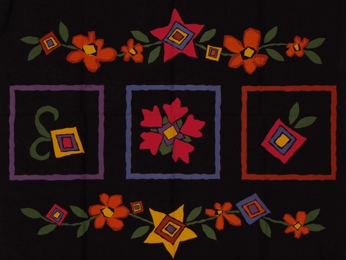 "Petals and Paisleys" Quilt Country 43"x23" Sara Tuttle Sandy Brawner moda - Picture 3 of 9