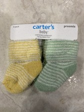 Carters 4 Pack Cozy Chenille Socks Preemie  NIP Assorted Colors