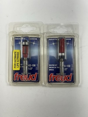 FREUD 50-102 1/2'' TOP BEARING FLUSH TRIM & 42-106 1/2  BEARING FLUSH TRIM BITS