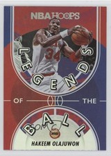 2021-22 Panini NBA Hoops Legends of the Ball Hakeem Olajuwon #15 HOF 3g6
