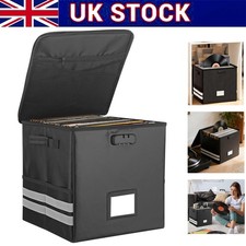 12" Vinyl Record Storage Box Lock, Fireproof＆Water Resistant Record Storage Box