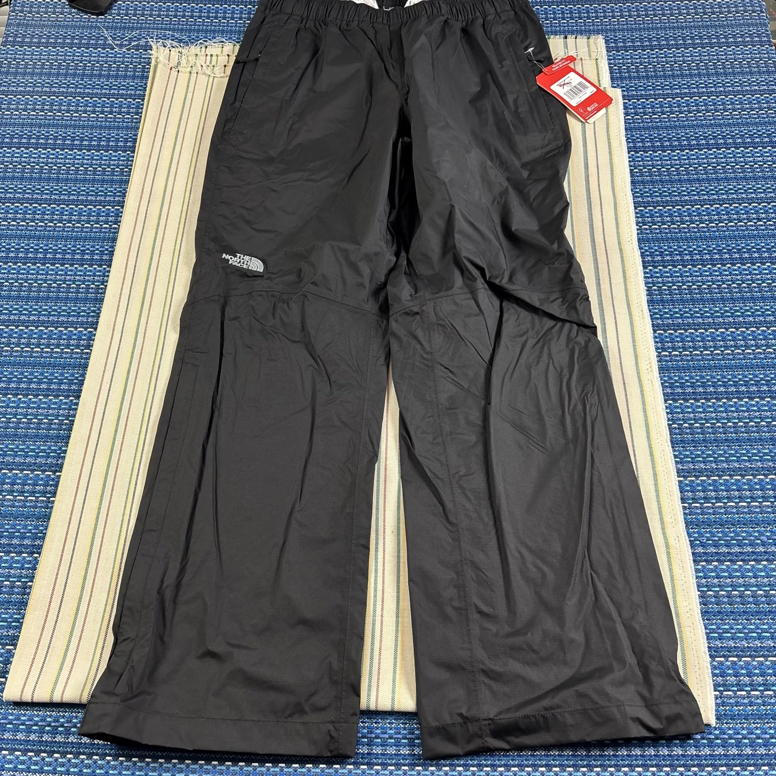 The North Face Rain Pants Mens XL Black Venture 2 Zip Ankles Waterproof NEW