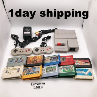 Nintendo New Famicom Console HVC-101 Controllers Bundle Games Japan NES Tested