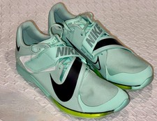 NIKE Air Zoom LJ Elite Long Jump Track Field Shoes Mint Green Volt Mens Sz 15