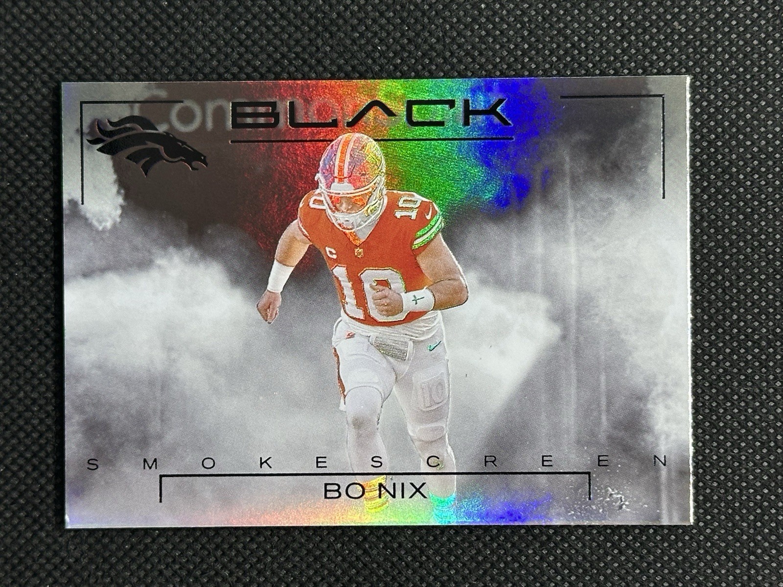 2025 Panini Black Bo Nix FOTL Smokescreen SSP Denver Broncos