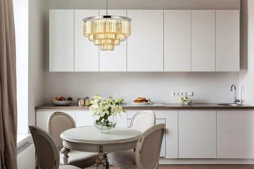 Urban Classic Sydney 17-Light Metal Royal Cut Chandelier in Matte Black - Picture 4 of 9