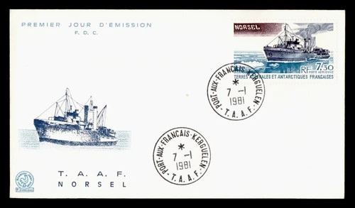 DR WHO 1981 FRENCH ANTARCTIC FSAT FDC SHIP CACHET 7.30 M58644