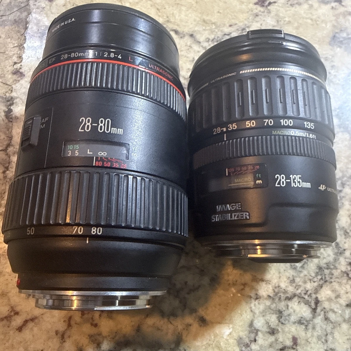 Canon EF Camera Lenses 28-80mm Focal f/2.8-4 Maximum Aperture for
