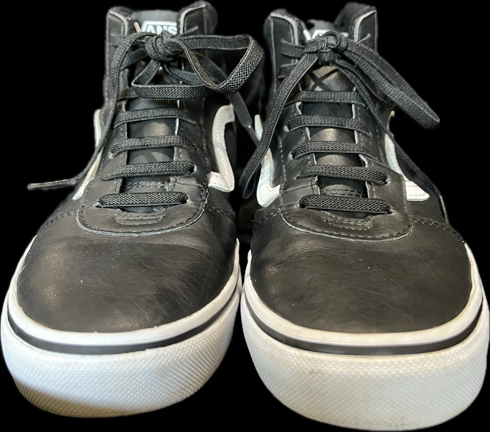 VANS Sk8-Hi Cuero Negro EE. UU. 5.5 Juvenil Foto 4 de 4