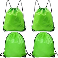 Drawstring Backpack 4PCS Bulk String Backpack Drawstring Bags Sport Green 4pcs