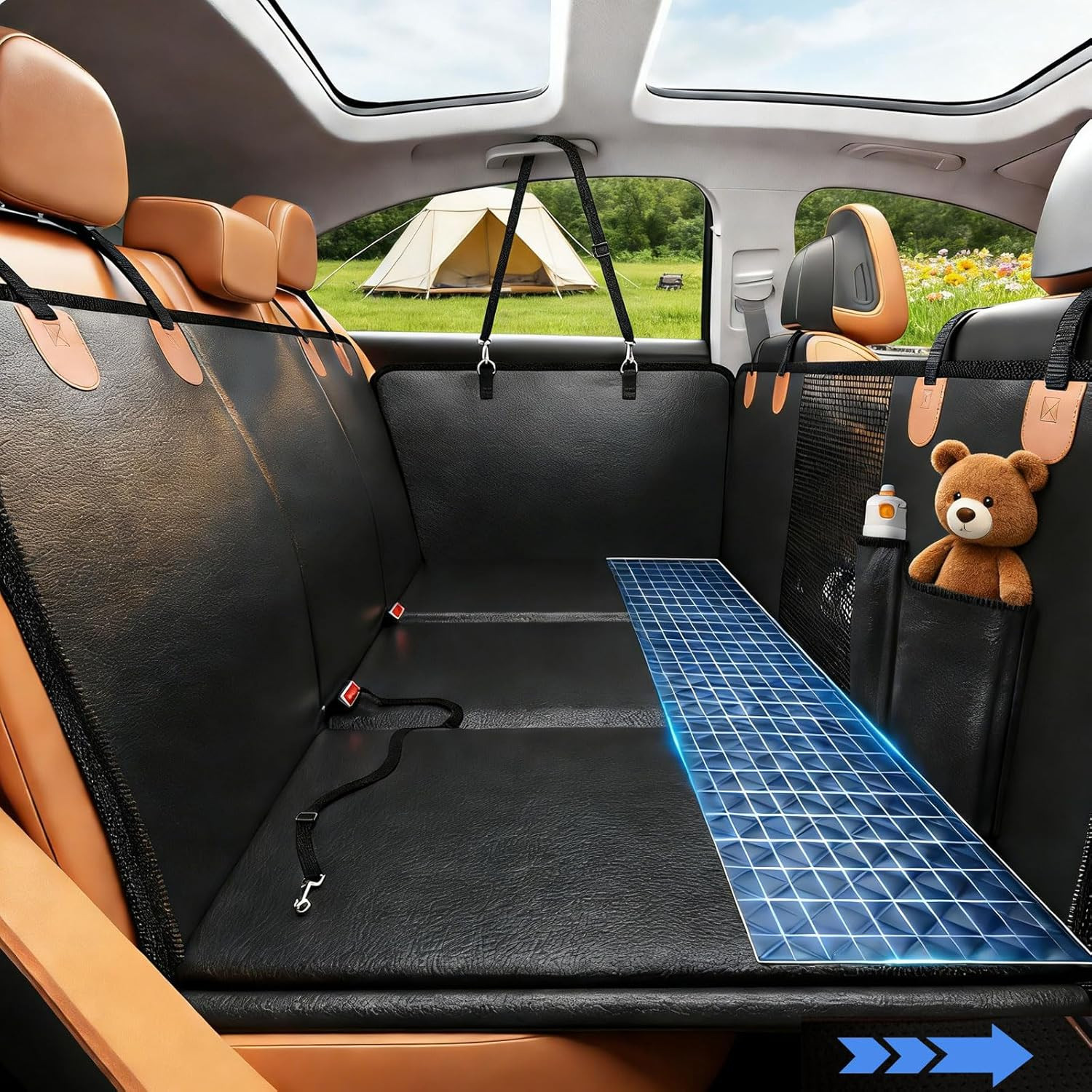 Coperta Cani Auto Sedile Posteriore Base Rigida - Protezione Totale SUV