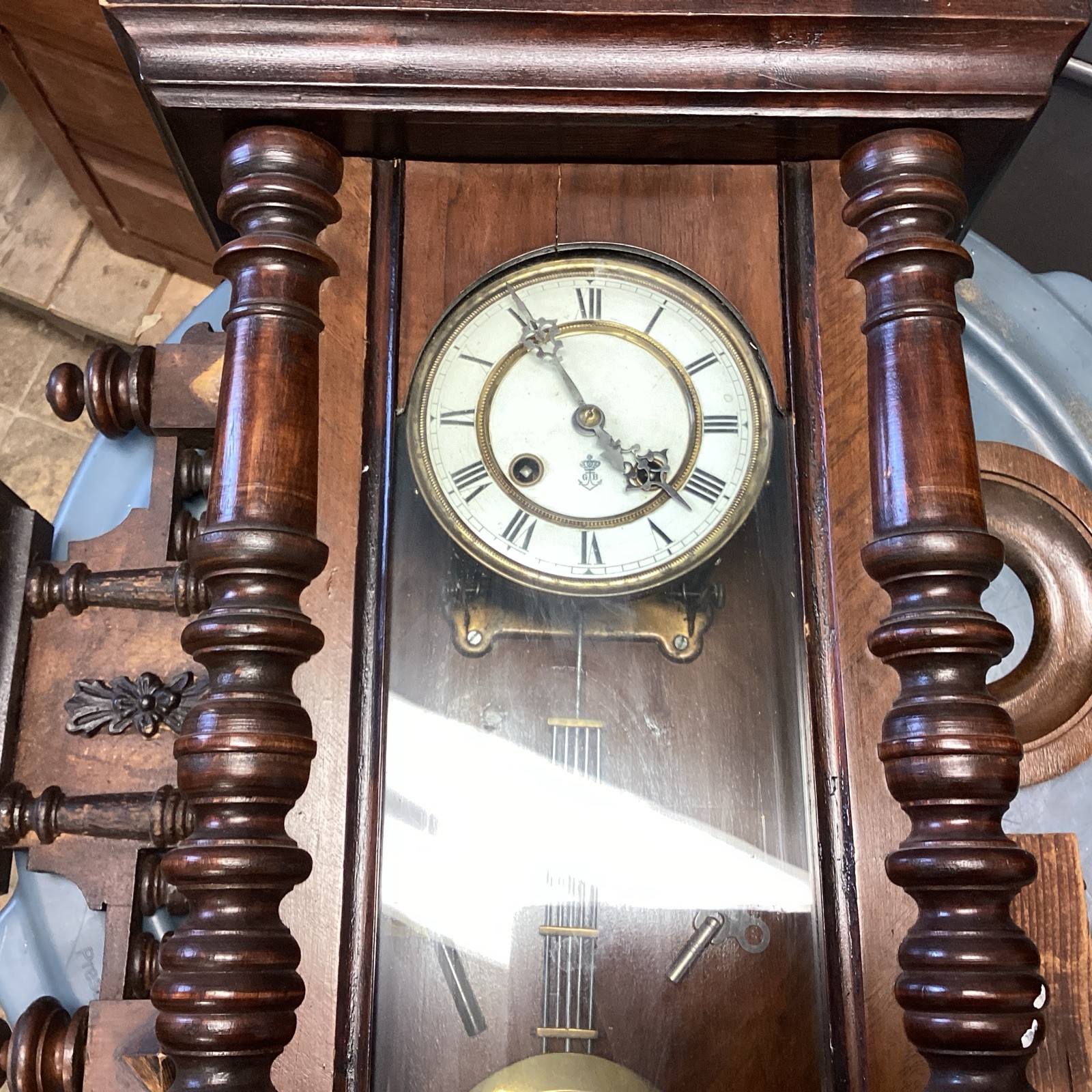 Antique German Vienna Regulator Wall Clock (LLL-888)