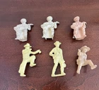 Vintage 1950’s Marx 60mm Western Town Cowboy Figures Lot Of 6