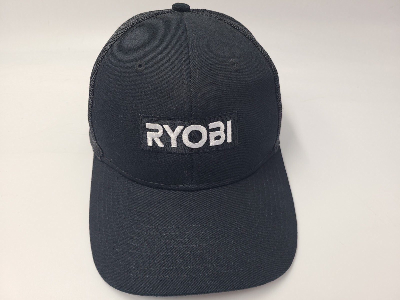 Ryobi Mesh Snapback Trucker Hat for Construction Work Men Women Black White