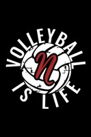 Volleyball Journal N Monogram 6X9 Notizbuch 150 Seiten Personalisiert