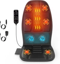 Massage Seat Cushion with Heat, Cooling Back Massager for Chair, Chair Massager 