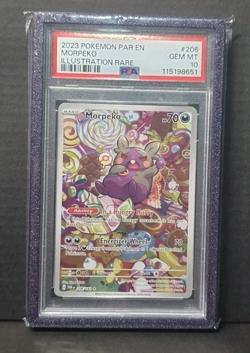 Morpeko 206/182 Illustration Rare Par En-paradox Rift Pokemon PSA 10