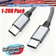 For iPhone 18 17 Pro USB-C to USB-C Cable Fast Charger Lot Type C Charging Cord