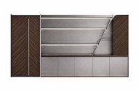 Moderner BüRoschrank Aus Holz Und Metall Mit Eleganten Regalen